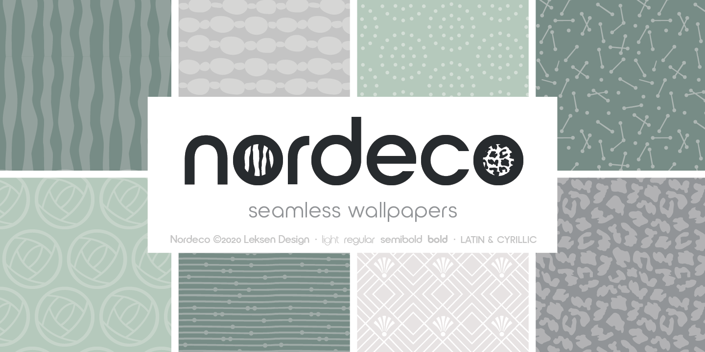 Ejemplo de fuente Nordeco SemiBold